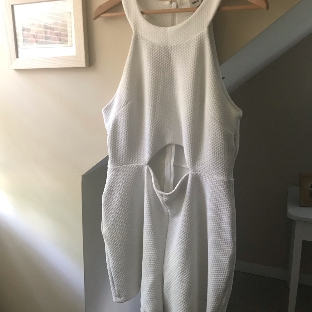White Quilted Romper